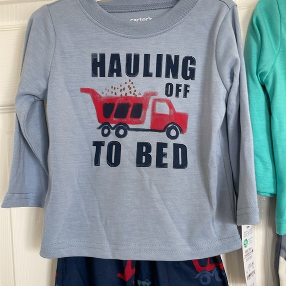 NEW! Set of Two Carter's 12M Baby 2pc Pajama Sets - Long Sleeve & Pants - Picture 5 of 13